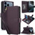 iPhone 17 Pro Max Multi-Card Wallet RFID Leather Phone Case - Dark Purple