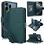 iPhone 17 Pro Max Multi-Card Wallet RFID Leather Phone Case - Green