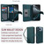 iPhone 17 Pro Max Multi-Card Wallet RFID Leather Phone Case - Green