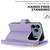 iPhone 17 Pro Max Multi-Card Wallet RFID Leather Phone Case - Light Purple