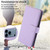 iPhone 17 Pro Max Multi-Card Wallet RFID Leather Phone Case - Light Purple