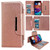 iPhone 17 Pro Max Multifunctional 7-Cards Wallet Leather Phone Case - Rose Gold
