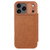 iPhone 17 Pro Max NILLKIN QIN Series Pro Sliding Camera Cover Design Leather Phone Case - Brown