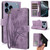 iPhone 17 Pro Max Orchid Butterfly Embossed Leather Phone Case - Purple