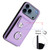 iPhone 17 Pro Max Organ Card Bag Ring Holder PU Phone Case with Lanyard - Purple
