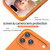 iPhone 17 Pro Max Penguin Baby EVA Shockproof Phone Case with Holder - Orange