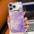 iPhone 17 Pro Max Plating Foil-like Metallic Texture Wristband Holder TPU Phone Case with Lens Film - Purple