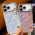 iPhone 17 Pro Max Plating Ripples Texture Wristband Holder TPU Phone Case with Lens Film - Pink