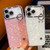 iPhone 17 Pro Max Plating Shell Texture Wristband Holder TPU Phone Case with Lens Film - White