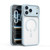iPhone 17 Pro Max Precision Hole PC Transparent Shockproof Magnetic Phone Case - Silver Gray