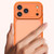iPhone 17 Pro Max Precision Hole PC Transparent Shockproof Phone Case - Orange