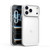 iPhone 17 Pro Max Precision Hole PC Transparent Shockproof Phone Case - White