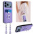 iPhone 17 Pro Max R20 Crossbody Rope Ring Card Holder Phone Case - Purple