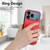 iPhone 17 Pro Max R20 Ring Card Holder Phone Case - Red