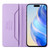 iPhone 17 Pro Max RC01 Dual-Folded Magnetic Suction RFID Leather Phone Case - Light Purple