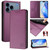 iPhone 17 Pro Max RC01 Dual-Folded Magnetic Suction RFID Leather Phone Case - Violet