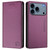 iPhone 17 Pro Max RC01 Dual-Folded Magnetic Suction RFID Leather Phone Case - Violet