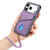 iPhone 17 Pro Max Retro Card Wallet Fold Leather Phone Case with Strap - Purple