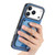 iPhone 17 Pro Max Retro Cross Leather Card Bag MagSafe Phone Case - Blue