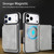 iPhone 17 Pro Max Retro Faux Leather Detachable Magnetic Wallet Bag RFID Blocking Phone Case - Gray
