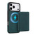 iPhone 17 Pro Max Retro Faux Leather Detachable Magnetic Wallet Bag RFID Blocking Phone Case - Green