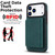 iPhone 17 Pro Max Retro Faux Leather Detachable Magnetic Wallet Bag RFID Blocking Phone Case - Green