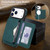 iPhone 17 Pro Max Retro Faux Leather Detachable Magnetic Wallet Bag RFID Blocking Phone Case - Green