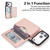 iPhone 17 Pro Max Retro Faux Leather Detachable Magnetic Wallet Bag RFID Blocking Phone Case - Rose Gold