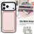 iPhone 17 Pro Max Retro Faux Leather Detachable Magnetic Wallet Bag RFID Blocking Phone Case - Rose Gold