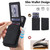 iPhone 17 Pro Max Retro Faux Leather Detachable Spring Loaded Card Bag Magnetic RFID Phone Case - Black