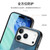 iPhone 17 Pro Max Retro Leather Rotation Round Holder Phone Case - Blue