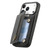 iPhone 17 Pro Max Retro Leather Zipper Wallet Back Phone Case - Black