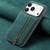 iPhone 17 Pro Max Retro Leather Zipper Wallet Back Phone Case - Green