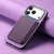 iPhone 17 Pro Max Retro Magsafe Card Bag PU Back Cover Phone Case - Purple