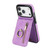 iPhone 17 Pro Max Retro Ring and Zipper RFID Card Slot Phone Case - Purple