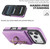 iPhone 17 Pro Max Retro Ring and Zipper RFID Card Slot Phone Case - Purple