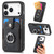 iPhone 17 Pro Max Retro Skin-feel Ring Card Wallet Phone Case - Black