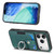 iPhone 17 Pro Max Retro Skin-feel Ring Card Wallet Phone Case - Green
