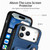 iPhone 17 Pro Max Retro Skin-feel Ring Multi-card Wallet Phone Case - Blue