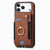 iPhone 17 Pro Max Retro Skin-feel Ring Multi-card Wallet Phone Case - Brown