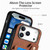 iPhone 17 Pro Max Retro Skin-feel Ring Multi-card Wallet Phone Case - Brown