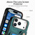 iPhone 17 Pro Max Retro Skin-feel Ring Multi-card Wallet Phone Case - Green