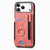 iPhone 17 Pro Max Retro Skin-feel Ring Multi-card Wallet Phone Case - Pink