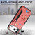 iPhone 17 Pro Max Retro Skin-feel Ring Multi-card Wallet Phone Case - Pink