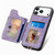 iPhone 17 Pro Max Retro Skin-feel Ring Multi-card Wallet Phone Case - Purple
