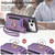 iPhone 17 Pro Max Retro Skin-feel Ring Multi-card Wallet Phone Case - Purple