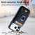 iPhone 17 Pro Max Retro Splitable Magnetic Stand Card Bag Leather Phone Case - Blue