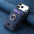 iPhone 17 Pro Max Retro Splitable Magnetic Stand Card Bag Leather Phone Case - Blue