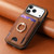 iPhone 17 Pro Max Retro Splitable Magnetic Stand Card Bag Leather Phone Case - Brown