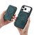 iPhone 17 Pro Max Retro Splitable Magnetic Stand Card Bag Leather Phone Case - Green